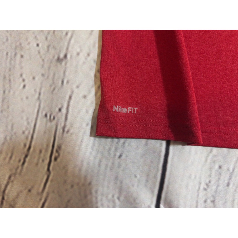 Nike T-Shirt Mens XXL Red Nike Fit Short Sleeve Performance Athletic Swoosh - Picture 3 of 6